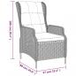 Preview: 5-tlg. Garten-Essgruppe Dunkelgrau Poly Rattan