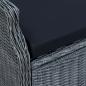 Preview: 5-tlg. Garten-Essgruppe Dunkelgrau Poly Rattan