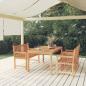 Preview: ARDEBO.de - 4-tlg. Garten-Essgruppe Massivholz Teak