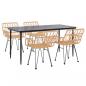 Preview: 5-tlg. Garten-Essgruppe Poly Rattan