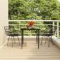Preview: ARDEBO.de - 3-tlg. Garten-Essgruppe Schwarz Poly Rattan