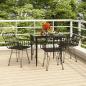 Preview: ARDEBO.de - 5-tlg. Garten-Essgruppe Schwarz Poly Rattan