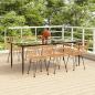 Preview: ARDEBO.de - 7-tlg. Garten-Essgruppe Poly Rattan