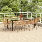 Preview: ARDEBO.de - 9-tlg. Garten-Essgruppe Poly Rattan