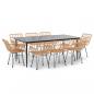 Preview: 9-tlg. Garten-Essgruppe Poly Rattan
