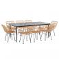 Preview: 9-tlg. Garten-Essgruppe Poly Rattan