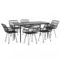 Preview: 7-tlg. Garten-Essgruppe Schwarz Poly Rattan