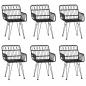 Preview: 7-tlg. Garten-Essgruppe Schwarz Poly Rattan