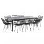 Preview: 9-tlg. Garten-Essgruppe Schwarz Poly Rattan