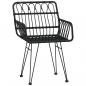 Preview: 9-tlg. Garten-Essgruppe Schwarz Poly Rattan