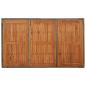 Preview: Gartentisch mit Holzplatte Grau 150x90x75 cm Poly Rattan