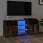 Preview: ARDEBO.de - TV-Schrank mit LED-Leuchten Räuchereiche 120x30x50 cm