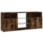 Preview: TV-Schrank mit LED-Leuchten Räuchereiche 120x30x50 cm