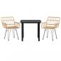 Preview: 3-tlg. Garten-Essgruppe Poly Rattan