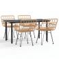 Preview: 5-tlg. Garten-Essgruppe Poly Rattan
