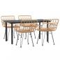 Preview: 5-tlg. Garten-Essgruppe Poly Rattan