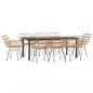 Preview: 9-tlg. Garten-Essgruppe Poly Rattan