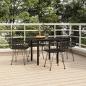 Preview: ARDEBO.de - 5-tlg. Garten-Essgruppe Schwarz Poly Rattan
