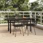 Preview: ARDEBO.de - 5-tlg. Garten-Essgruppe Schwarz Poly Rattan