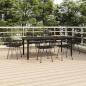Preview: ARDEBO.de - 7-tlg. Garten-Essgruppe Schwarz Poly Rattan