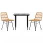 Preview: 3-tlg. Garten-Essgruppe Poly Rattan