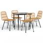 Preview: 5-tlg. Garten-Essgruppe Poly Rattan