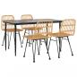 Preview: 5-tlg. Garten-Essgruppe Poly Rattan
