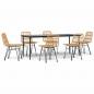 Preview: 7-tlg. Garten-Essgruppe Poly Rattan