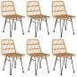 Preview: 7-tlg. Garten-Essgruppe Poly Rattan
