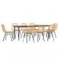 Preview: 9-tlg. Garten-Essgruppe Poly Rattan
