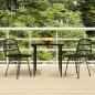 Preview: ARDEBO.de - 3-tlg. Garten-Essgruppe Schwarz Poly Rattan