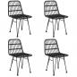 Preview: 5-tlg. Garten-Essgruppe Schwarz Poly Rattan