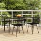 Preview: ARDEBO.de - 5-tlg. Garten-Essgruppe Schwarz Poly Rattan