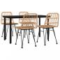 Preview: 5-tlg. Garten-Essgruppe Poly Rattan