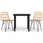 Preview: 3-tlg. Garten-Essgruppe Poly Rattan