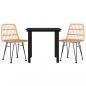 Preview: 3-tlg. Garten-Essgruppe Poly Rattan