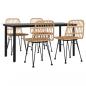 Preview: 5-tlg. Garten-Essgruppe Poly Rattan