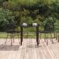 Preview: ARDEBO.de - 3-tlg. Garten-Essgruppe Schwarz Poly Rattan