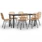 Preview: 7-tlg. Garten-Essgruppe Poly Rattan
