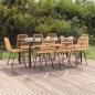 Preview: ARDEBO.de - 9-tlg. Garten-Essgruppe Poly Rattan