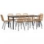 Preview: 9-tlg. Garten-Essgruppe Poly Rattan