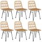 Preview: 7-tlg. Garten-Essgruppe Poly Rattan