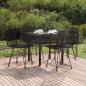 Preview: ARDEBO.de - 5-tlg. Garten-Essgruppe Schwarz Poly Rattan