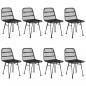 Preview: 9-tlg. Garten-Essgruppe Schwarz Poly Rattan