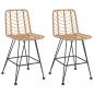 Preview: Barhocker 2 Stk. 45x56x103,5 cm PE-Rattan und Stahl