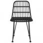 Preview: Gartenstühle 2 Stk. Schwarz 48x62x84 cm PE-Rattan