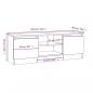 Preview: TV-Schrank mit Tür Braun Eichen-Optik 102x30x36 cm