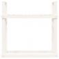 Preview: Kaminholzregal Weiß 110x35x108,5 cm Massivholz Kiefer