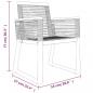 Preview: 7-tlg. Garten-Essgruppe Schwarz PVC-Rattan
