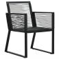 Preview: 5-tlg. Garten-Essgruppe Schwarz PVC Rattan